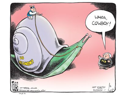 Political cartoon Janet Yellen Federal Reserve economy