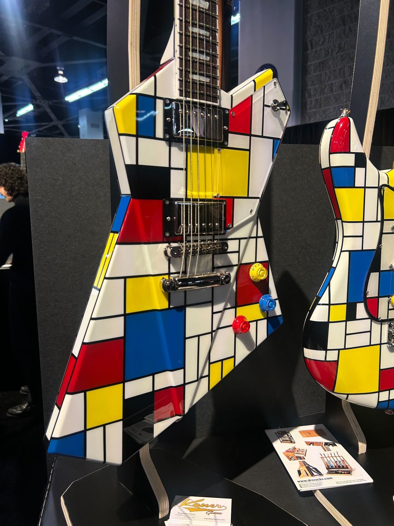 A guitar showcased at the Boutique Guitars Showcase at the 2026 NAMM show