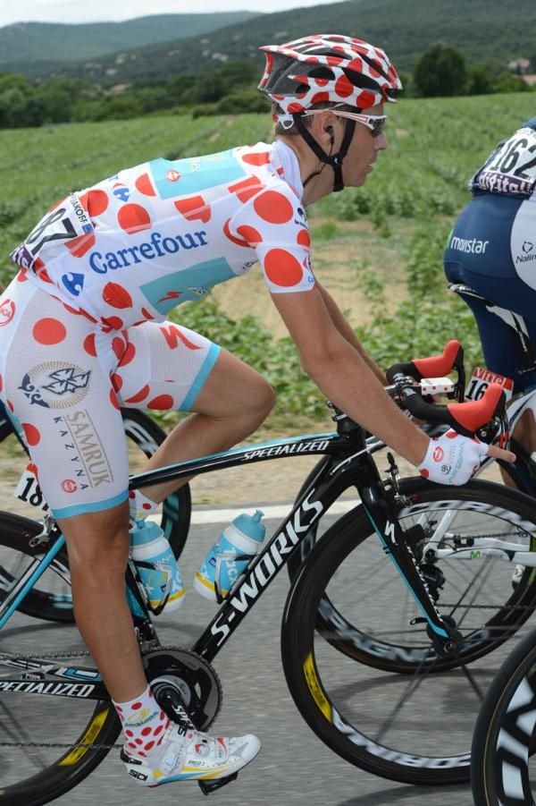 Frederik Kessiakoff's polka dot jersey was never threatened on the flat stage 13