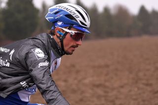 LA CHATRE FRANCE MARCH 10 Julian Alaphilippe of France and Team Deceuninck QuickStep Rain Detail view during the 78th Paris Nice 2020 Stage 3 a 2125km stage from ChalettesurLoing to La Chtre ParisNice parisnicecourse PN on March 10 2020 in La Chatre France Photo by Luc ClaessenGetty Images