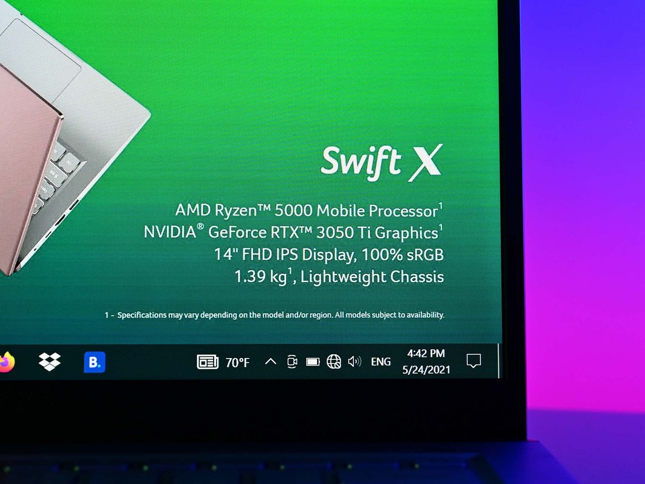 Acer Swift X Display