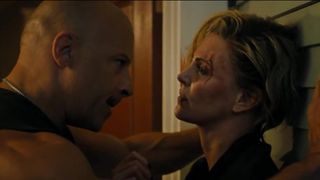 Vin Diesel as Dom and Charlize Theron as Cipher in Fast X