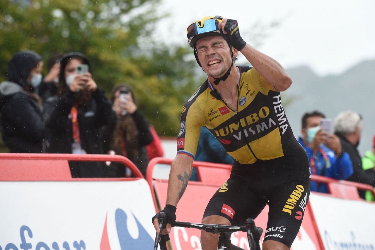 Primoz Roglic on stage 17 of the Vuelta a Espana