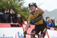Primoz Roglic on stage 17 of the Vuelta a Espana