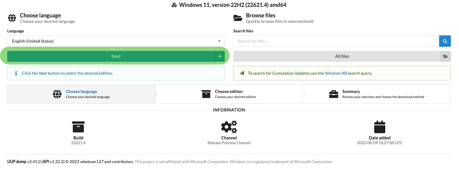 Install Windows 11 22H2