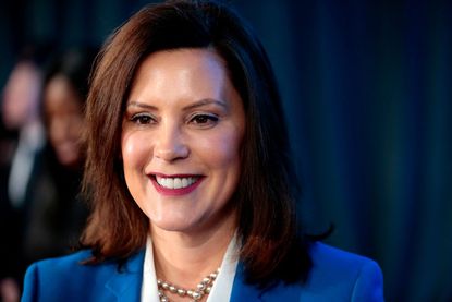 Michigan Gov. Gretchen Whitmer speaks at the General Motors Detroit- Hamtramck assembly plant on January 27, 2020 in Detroit, Michigan.