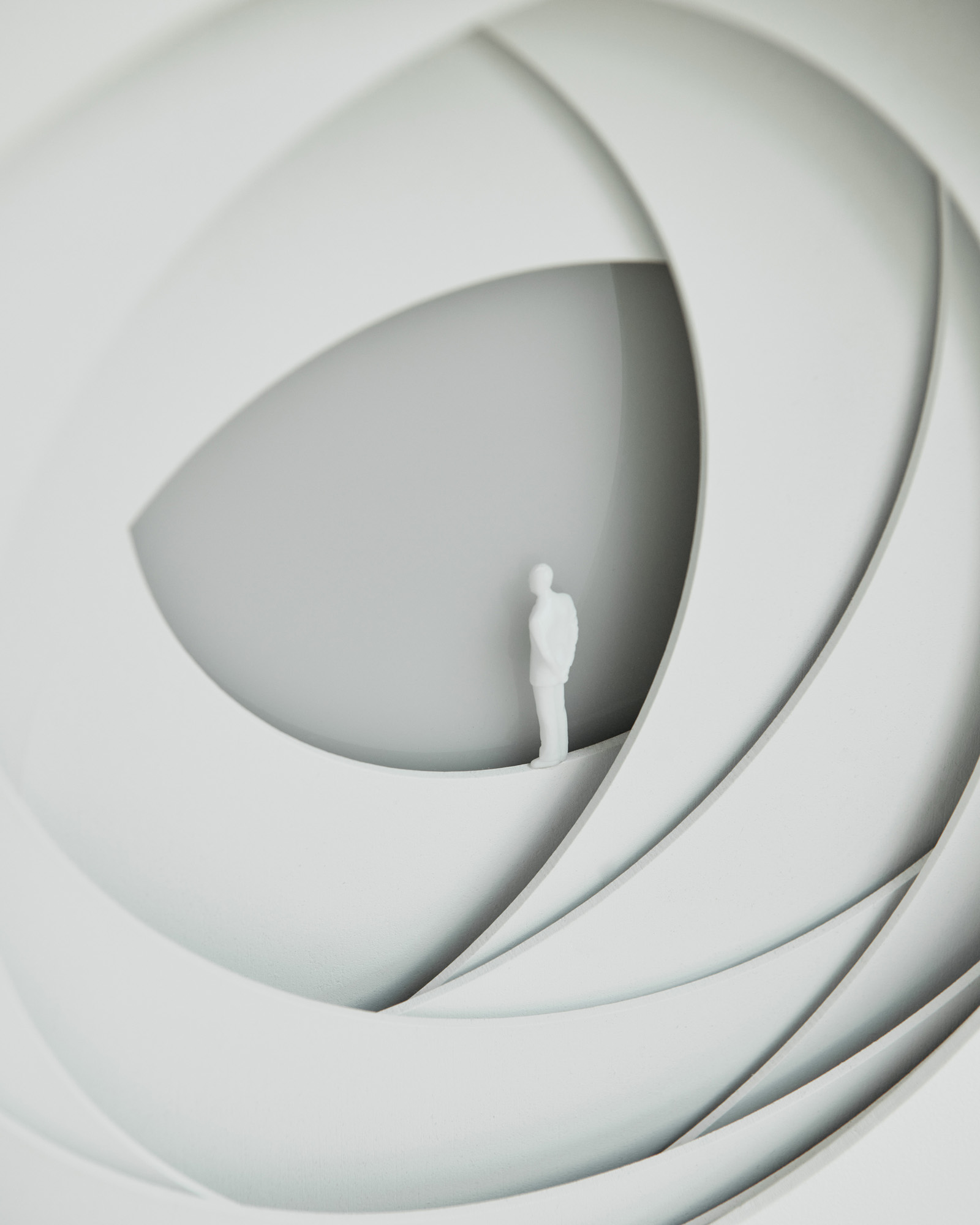 Designs and prototypes in Es Devlin's studio