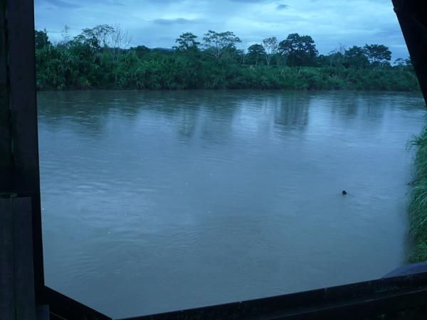 If a rider fell off the bridge, he or she would have landed in this river.