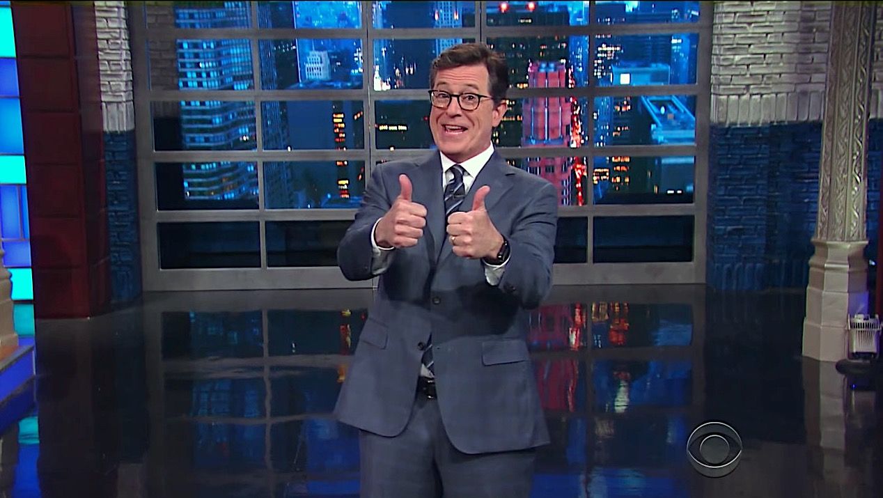 Stephen Colbert celebrates that humanity is still alive