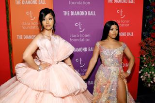 Cardi B and Hennessy Carolina attend the 5th Annual Diamond Ball benefiting the Clara Lionel Foundation at Cipriani Wall Street on September 12, 2019 in New York City.