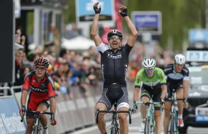Fabian Cancellara wins the 2014 Tour of Flanders over Greg Van Avermaet and Sep Vanmarcke