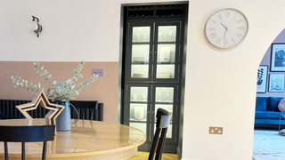 Laura's built-in pantry behind her dining room table