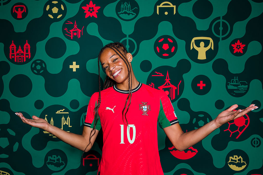 Jessica Silva of Portugal poses for a portrait during the Official UEFA Women's EURO 2025 Portrait Session on June 30, 2025, Switzerland.