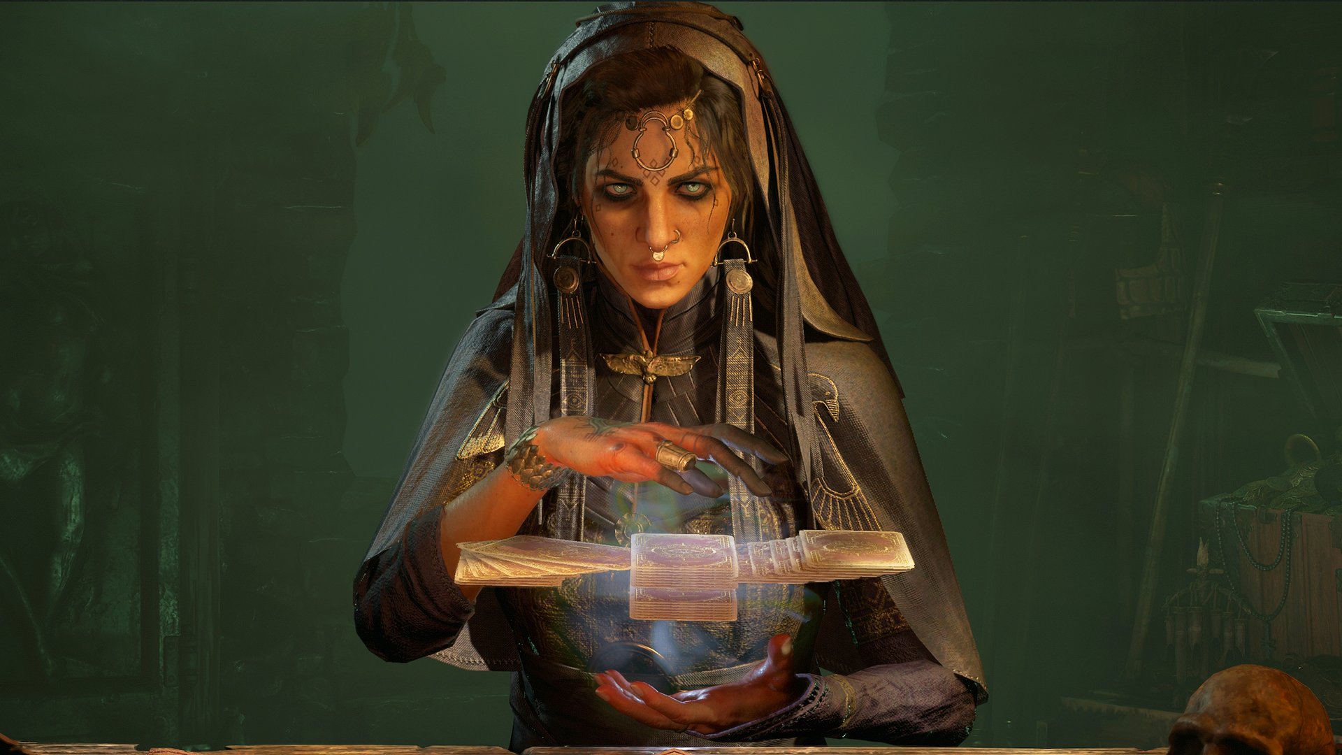 Diablo 4 shop fortune teller close-up