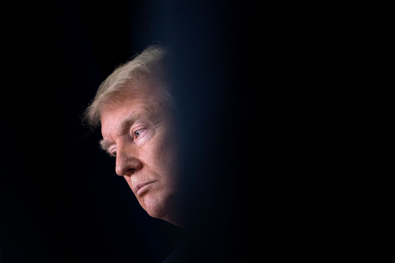 Trump at a signing ceremony