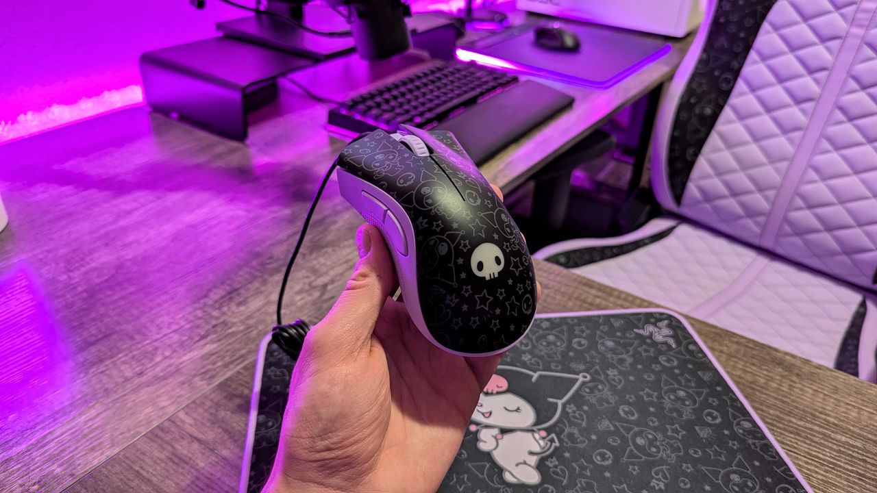 The Razer DeathAdder Essential &amp; Goliathus Bundle Kuromi Edition.