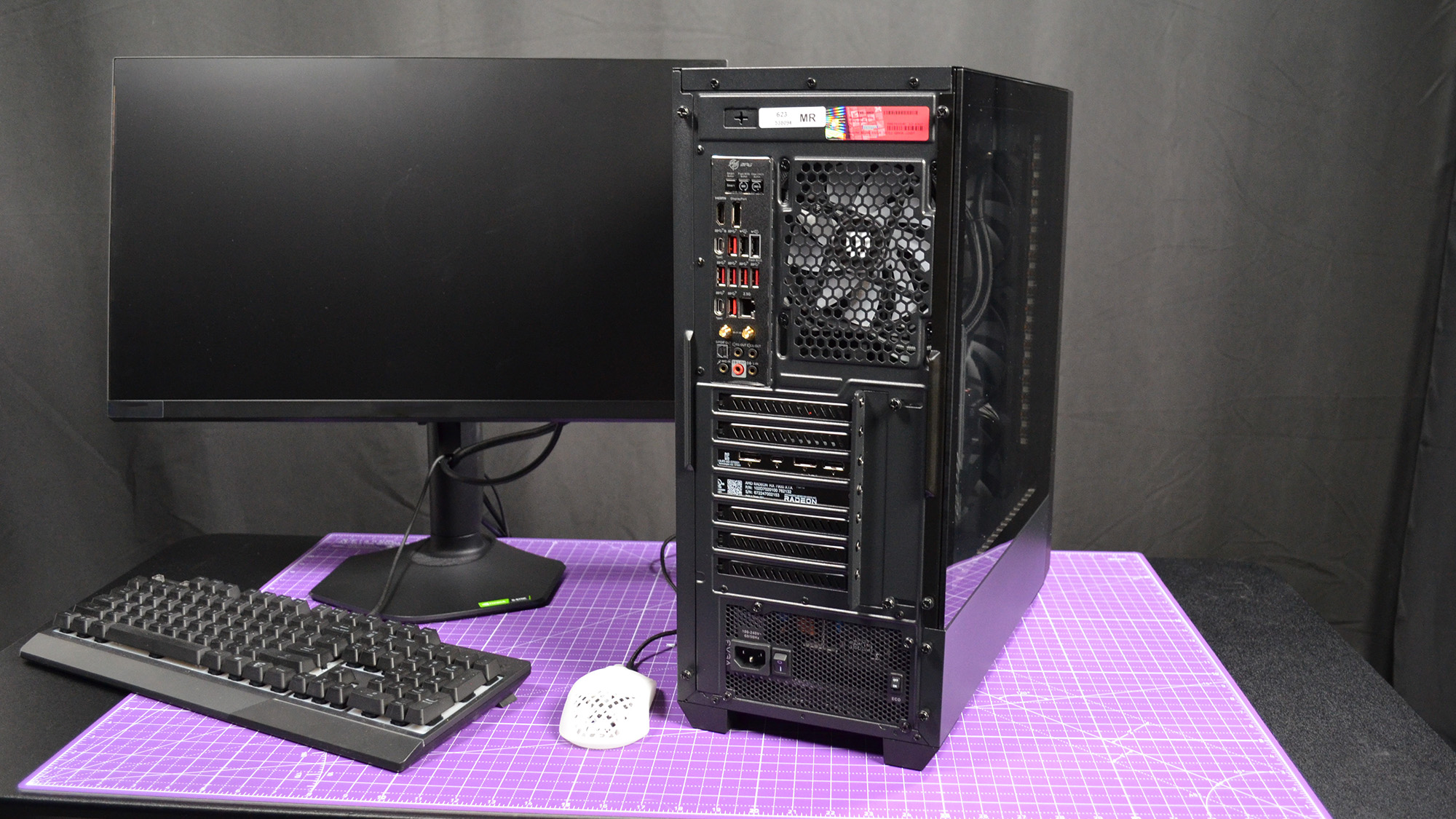 A Maingear MG-1 AMD Advantage gaming PC on a desk