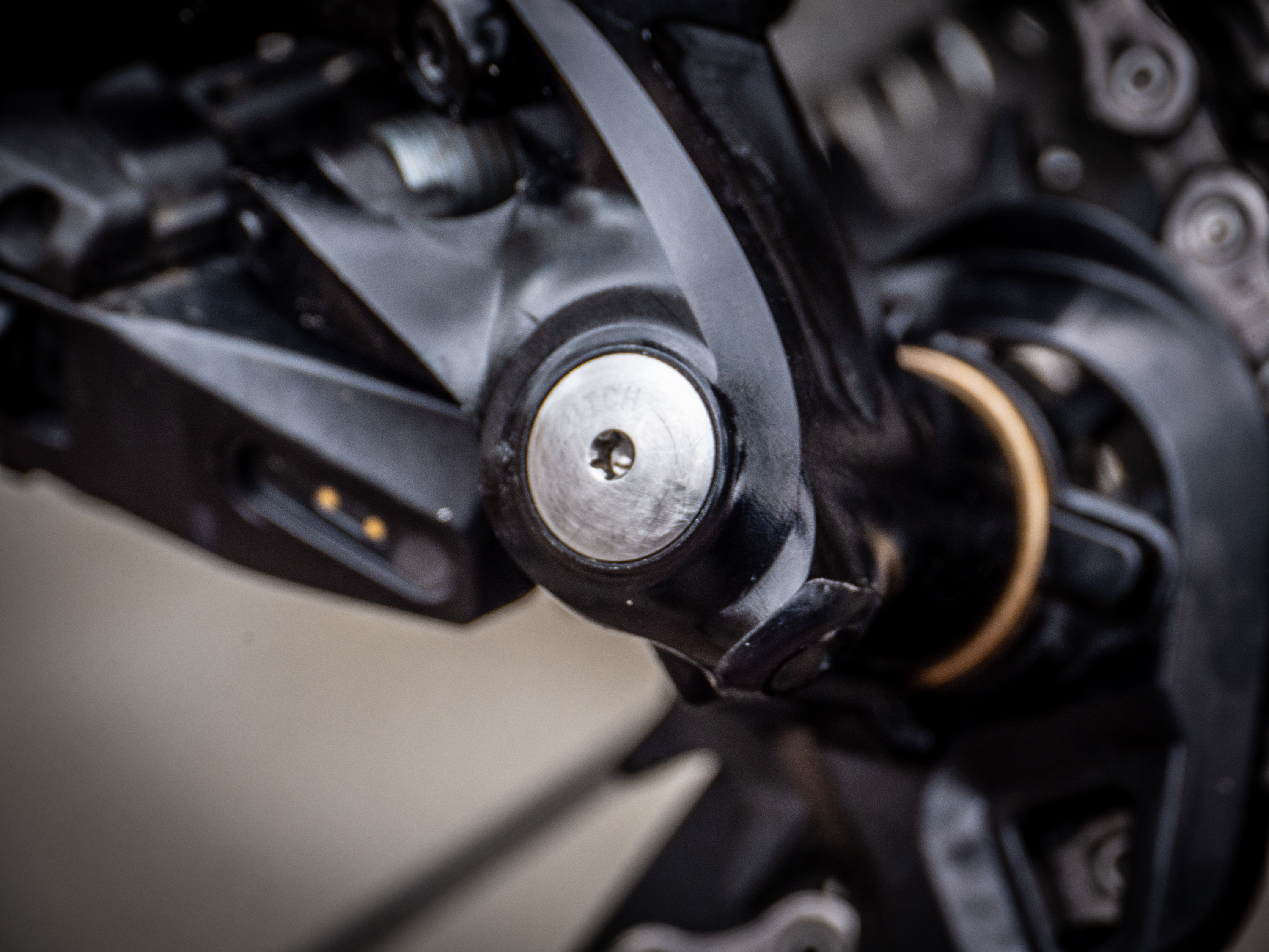 Close up images of a new Campagnolo gravel groupset at Unbound
