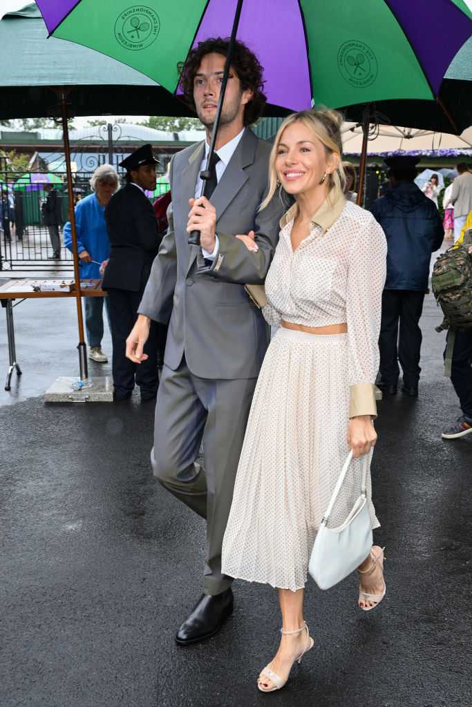 Sienna Miller wears polka dot skirt co-ord to wimbledon
