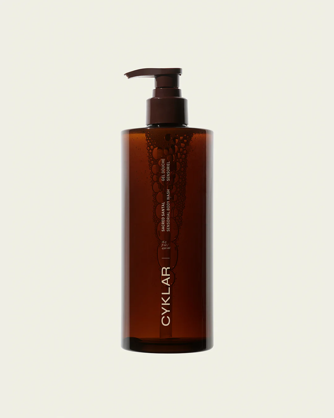 Cyklar Sensorial Body Wash. Sacred Santal Hydrating Cleanser With Moisture Locking Multi-Oil Complex, Sodium Pca and Glycerin. Nourishing Shower Gel for Women and Men, 16.5 Fl Oz Luxury Bodywash