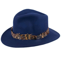 Suffolk Pheasant Wrap Fedora Hat, £99 ($123.65) | Hicks &amp; Brown