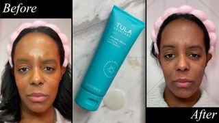 Nykia Spradley Tula using Tula The Cult Classic cleanser