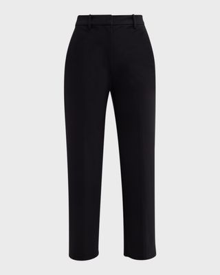 Ponte High-Waist Straight Pants