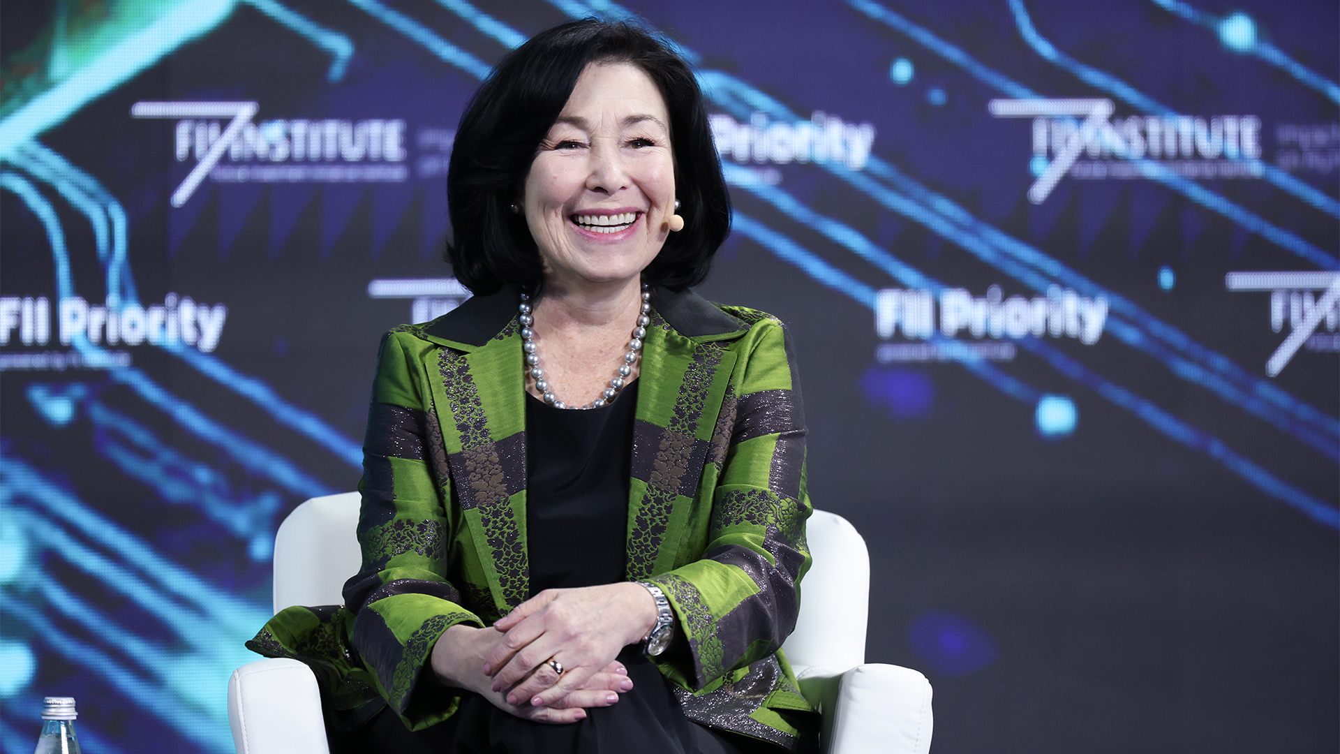 Former Oracle CEO Safra Catz pictured during the second day of the FII PRIORITY Summit held at the Faena Hotel on February 20, 2025 in Miami Beach, Florida