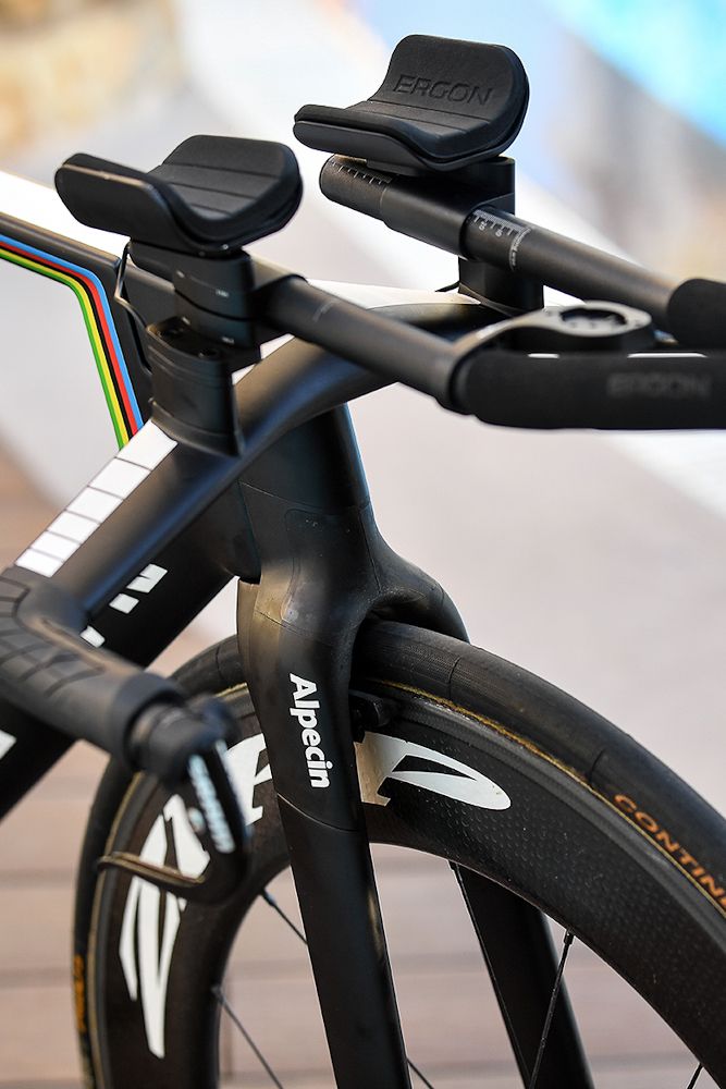 Ergon cockpit on Tony Martin's Canyon Speedmax CF SLX time trial bike