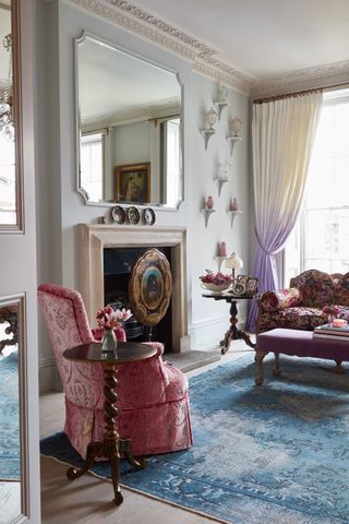 elegant living room in Georgian home