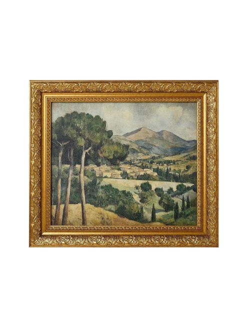 Cezanne Inspired Landscape Framed Wall Art