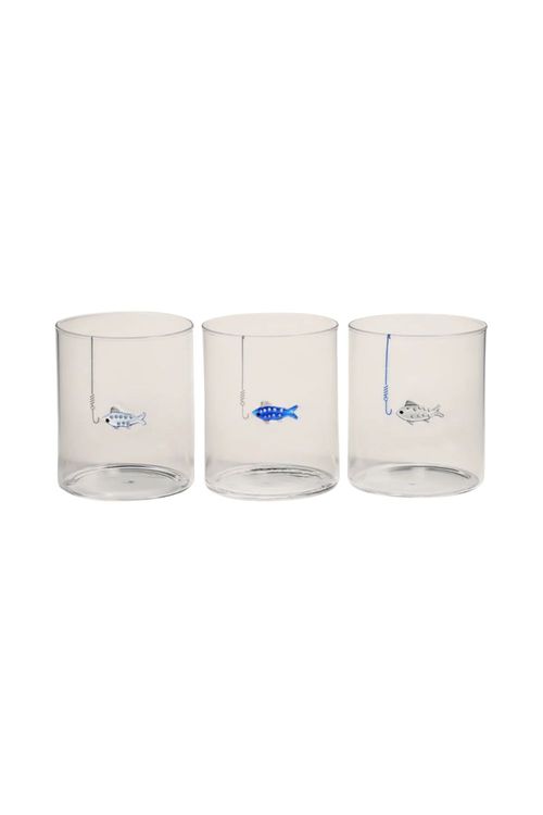 Tidal Sip Glass Tumblers, Set of 3