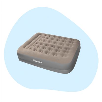 A beige Silentnight double-height air bed
