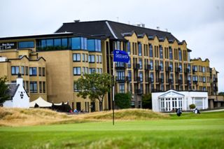 The 17th green and Old Course Hotel seen during the AIG Women's Open