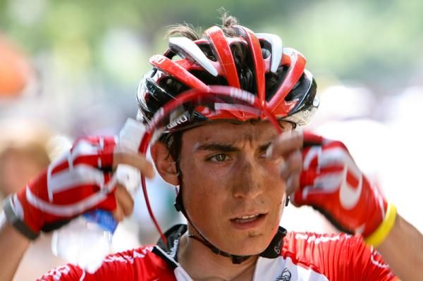 Matthew Busche (RadioShack) after the line and not sure if he has won yet.