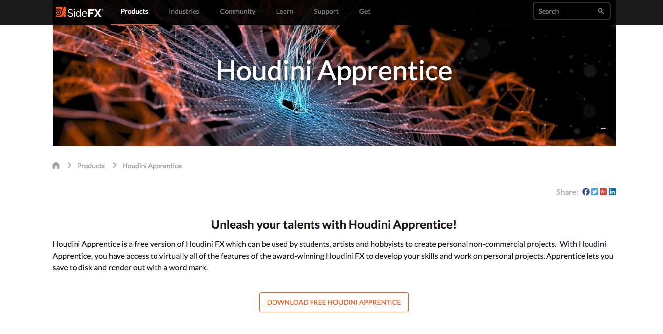 Best free 3D modelling software: Houdini