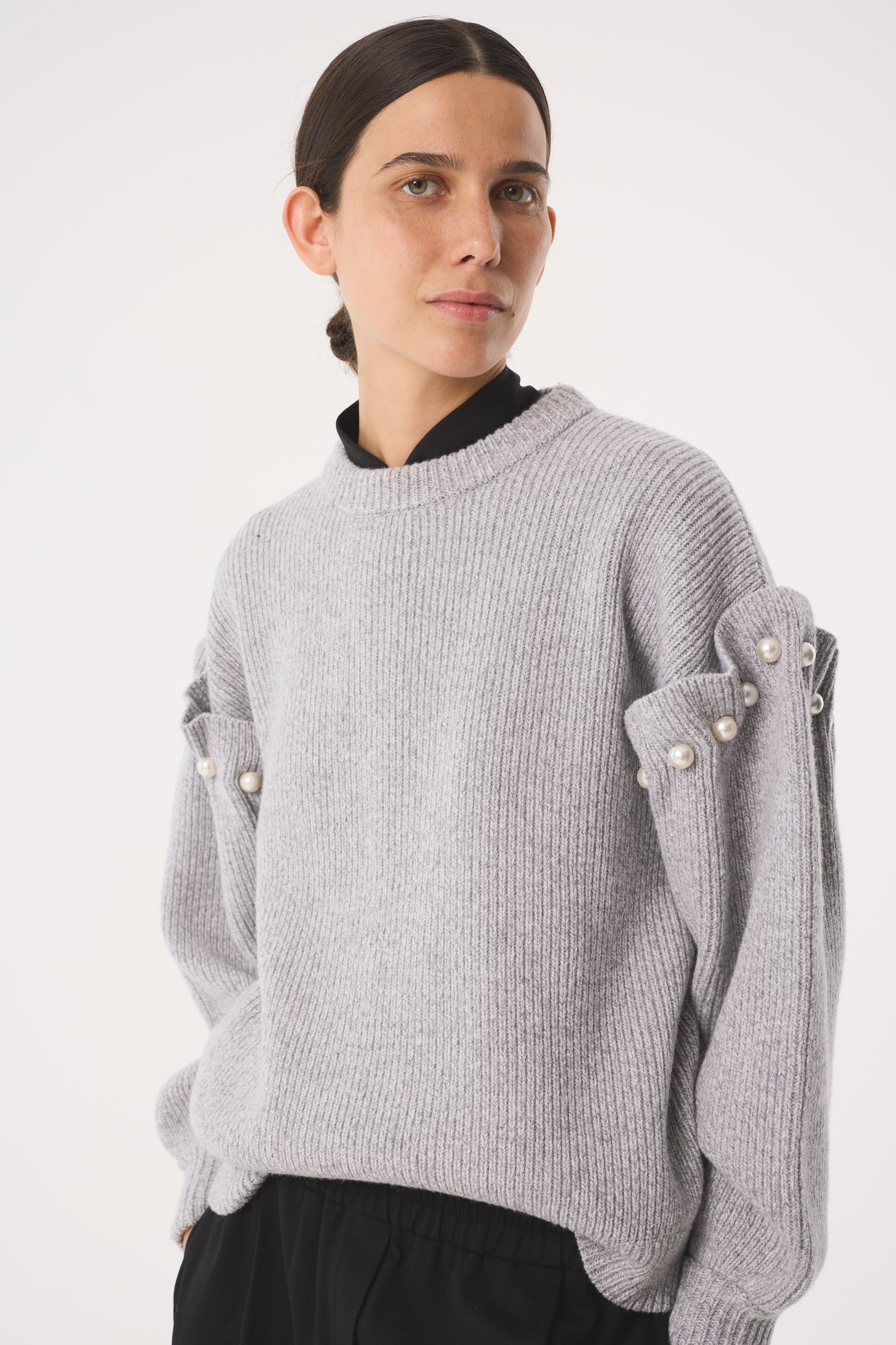 Yuki Grey Marl Jumper - Grey Marl / S