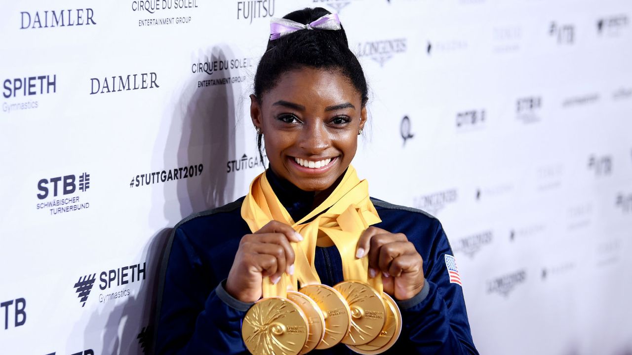 Simone Biles won five gold medals at the 2019 Gymnastics World Championships in Stuttgart