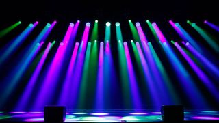 Blue, green, and purple lights powered by GLP shine bright on the MGM Northfield Park stage.