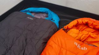 Rab Andes 800 Down Sleeping Bag in tent