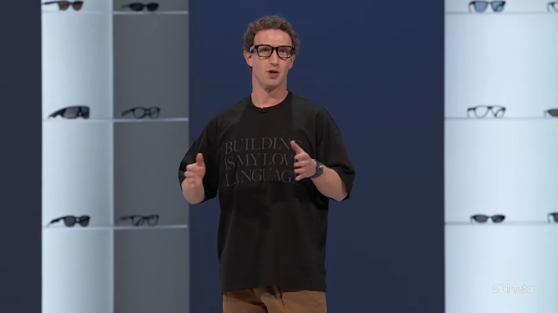 Zuckerberg with new smart glasses