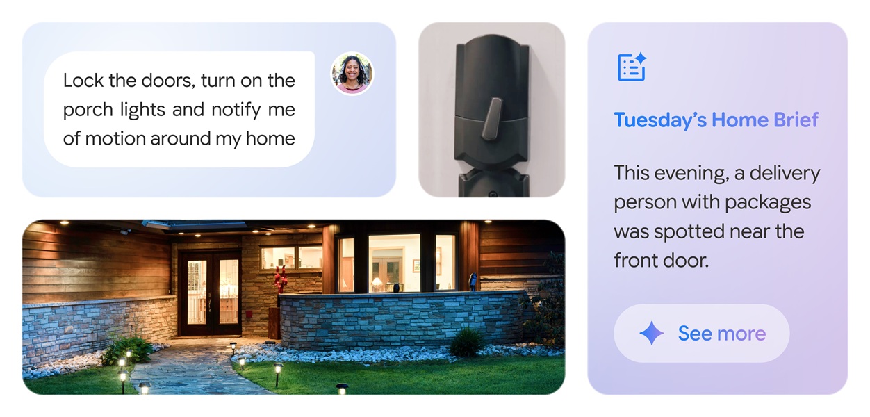Gemini for Home delivers features such as Home Brief, which gives the homeowner a roundup of what's taken place around their house, highlighting important events.