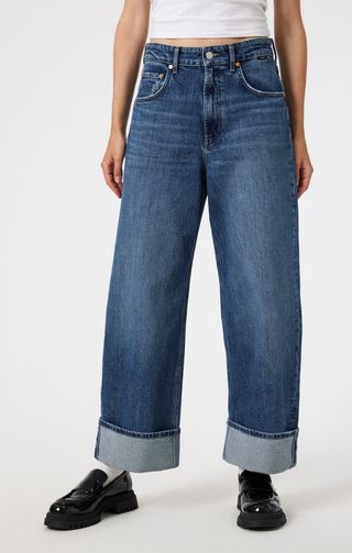 Mavi, Sandra Cuffed Wide Leg Jeans