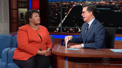 Stephen Colbert interviews Stacey Abrams