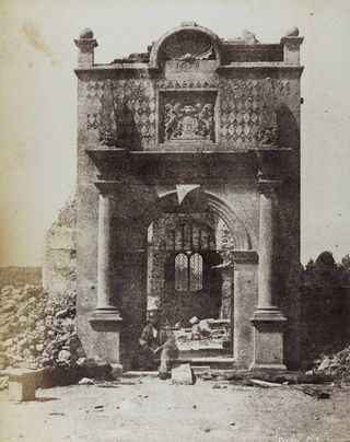 Architectural ruins of an ornate archway