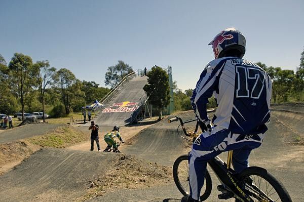Luke Madill watching other riders