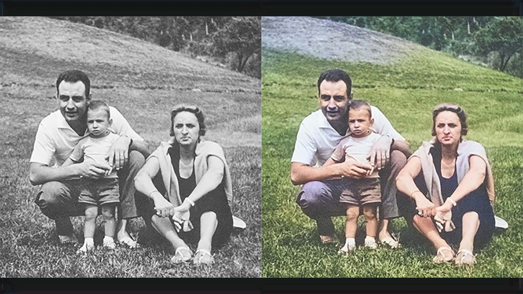 Adobe Photoshop AI tools can allow you to colorize old black and white family photos.
