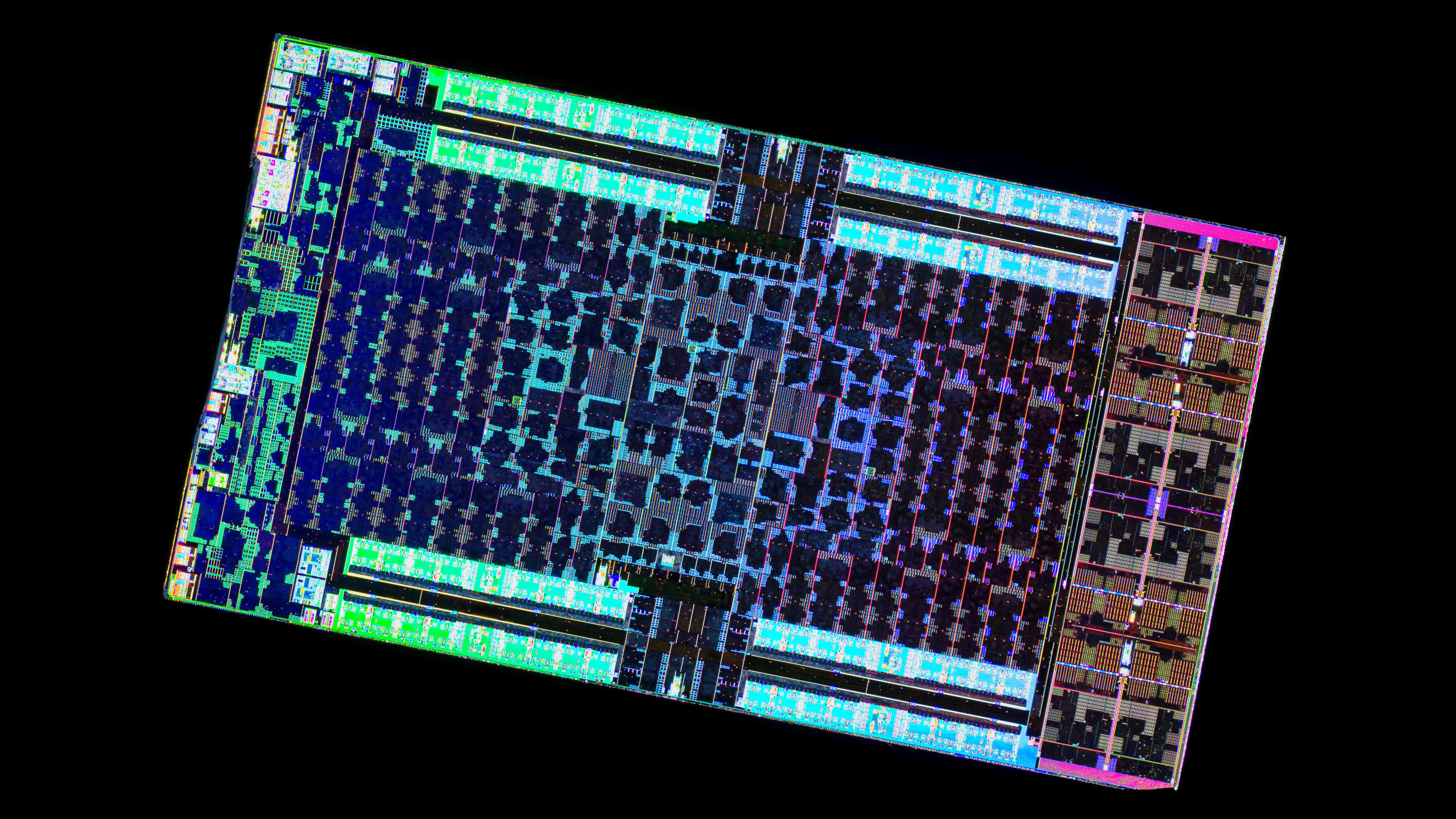 A detailed photograph of the AMD APU that powers Sony's PlayStation 5 consoles, as taken by die-shot expert Fritzchens Fritz.