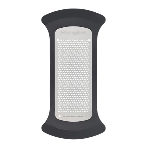 Microplane Mixing Bowl Grater Fine Grater for Zesting &amp;amp; Spicing - Black and Grey