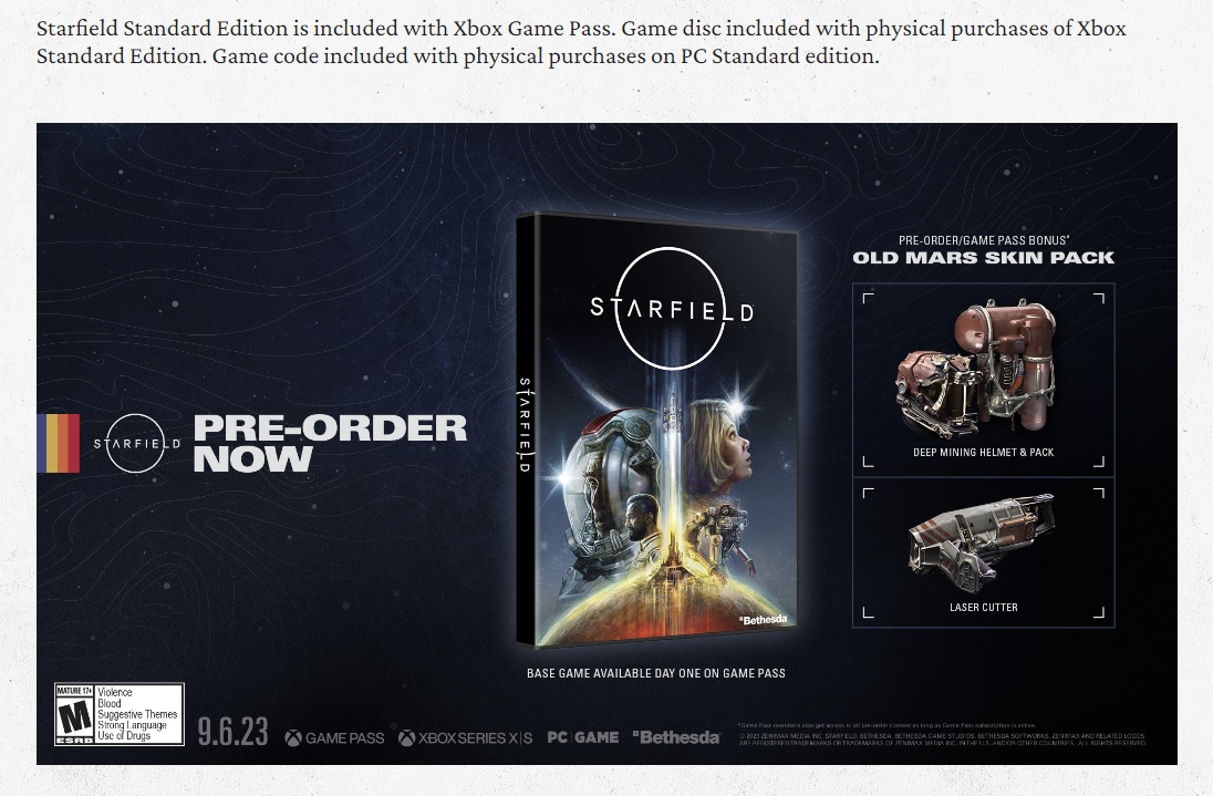 Starfield Pre Order bestätigt Disk-Veröffentlichung für Xbox-Versionen